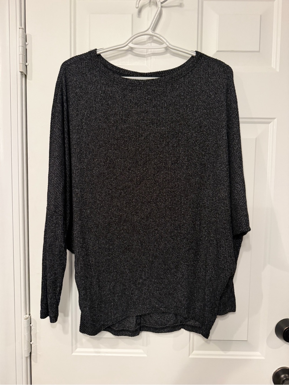 Staccato Charcoal Knit Boatneck Dolman Sweater